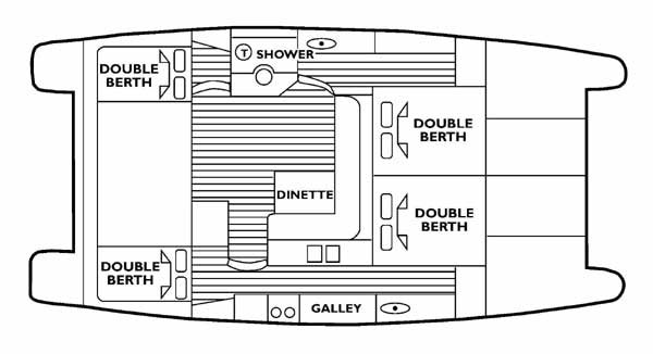 Venturer 38 motor cruiser floor plan